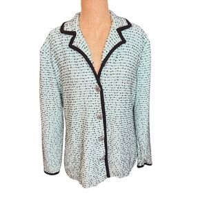 Alnoral by Al Spokavicius Blazer Jacket‎ Women's 2X Tweed Black Trim